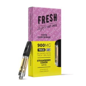 900mg THCa Delta 8 Strawberry Cough Vape Cart – Fresh