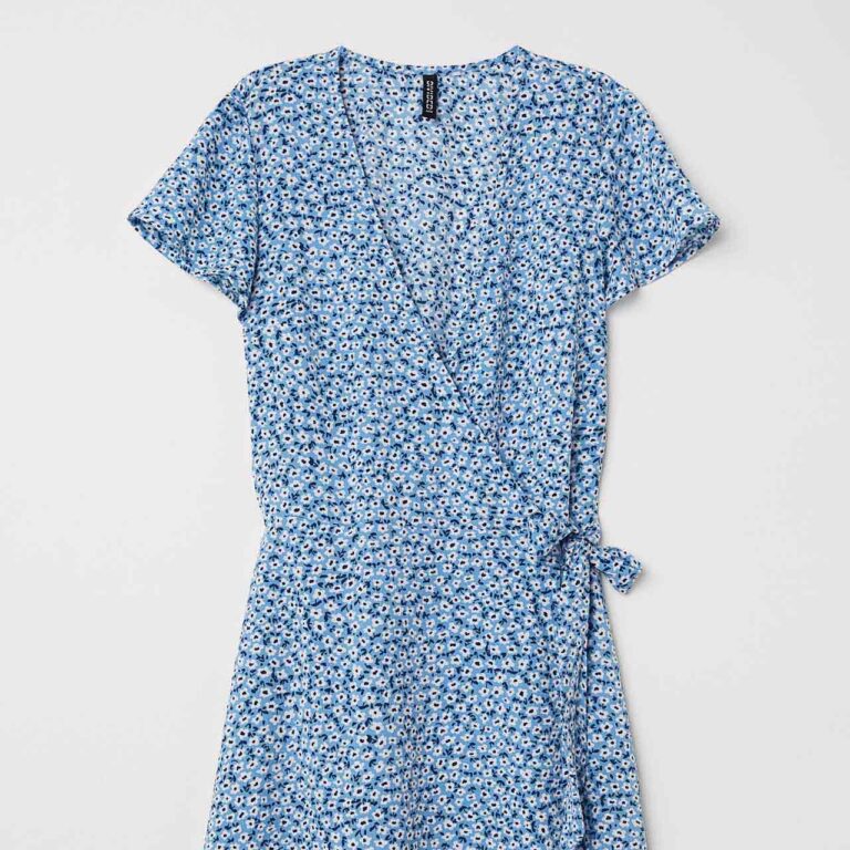 Patterned Wrap Dress - Image 9